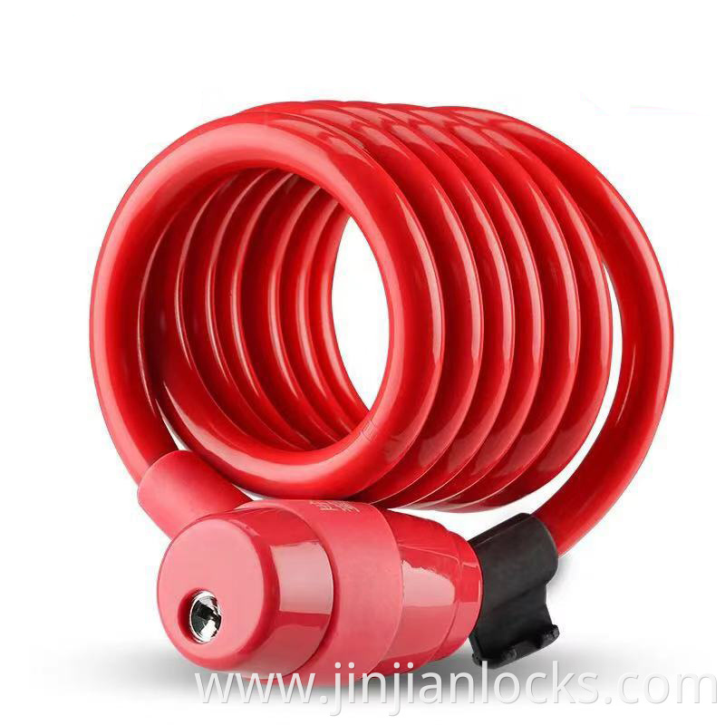 Wenzhou Jinjian T503 Bicycle Steel Cable Sprial Lock Motorcycle Cable Lock